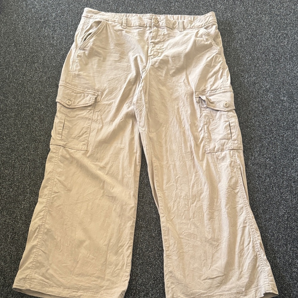 American Eagle Mid-Rise Baggy Wide Leg Khakis - 16